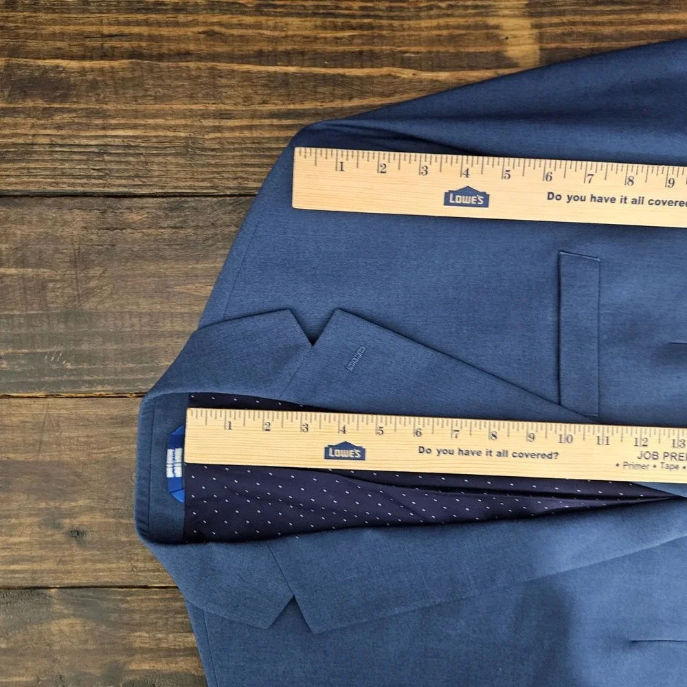 APT.9 Men's Two Button Sport Coat Blazer‎ Navy Polyester Blend Premier Flex 38R